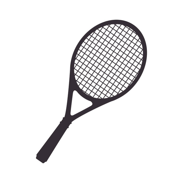 tennis racket equipment icon - Vector, Image