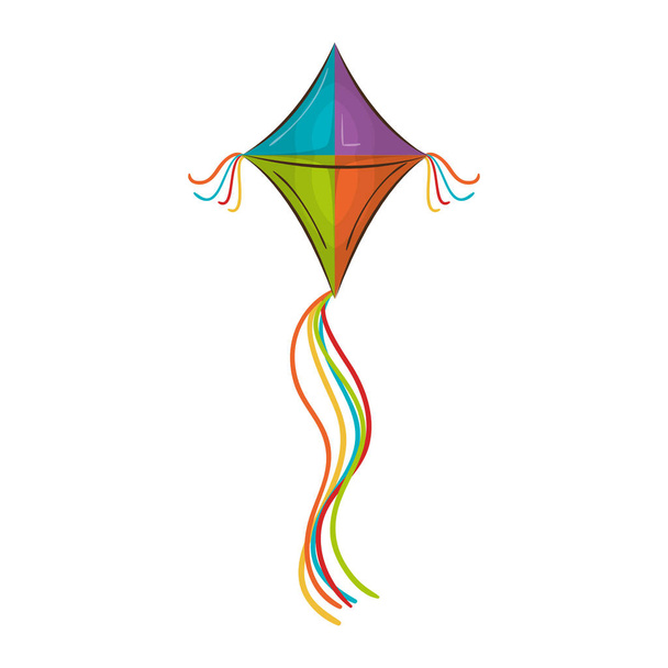 Изолированная иконка воздушного змея
 - Вектор,изображение