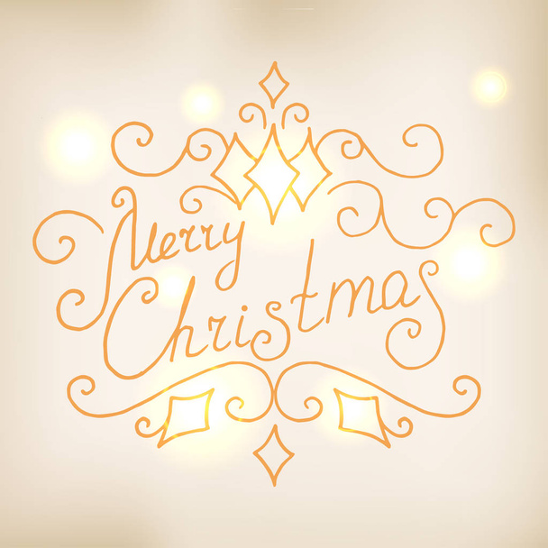 Calligraphic collection of christmas symbols. - Vector, Image