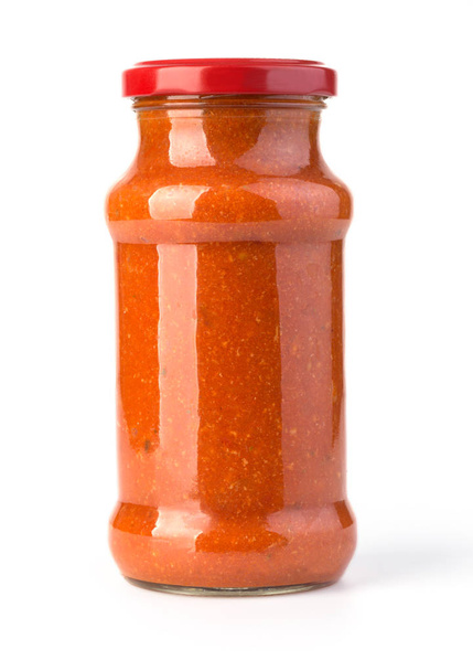 Flasche scharfer, roter Sauce - Foto, Bild