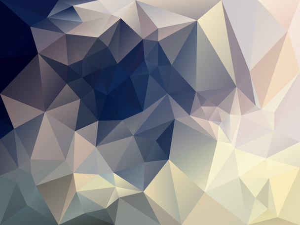 パステル ブルー、ピンク、紫と黄色の色の三角形のパターンをベクトル不規則な多角形の抽象的な背景 - ベクター画像