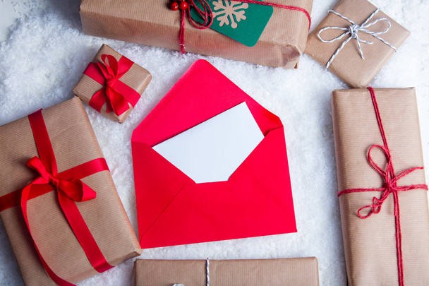Boże Narodzenie pudełeczka i koperty - Zdjęcie, obraz