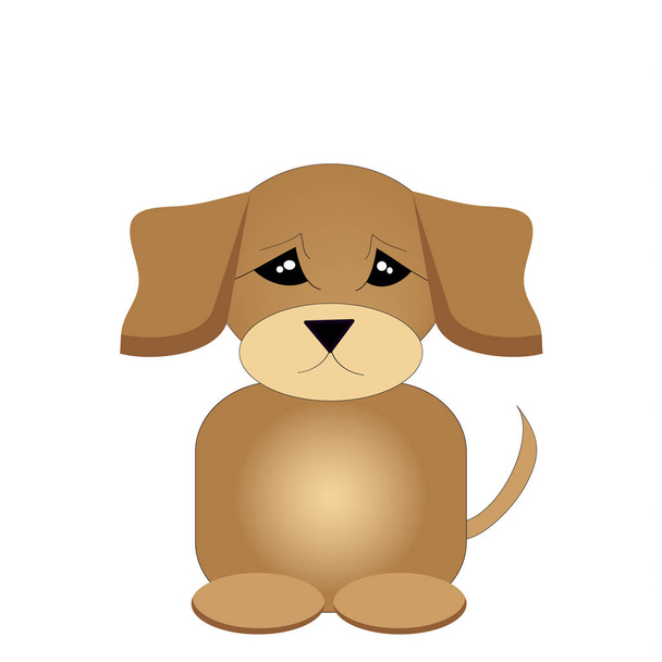 Puppy on white background. - Vector, Image
