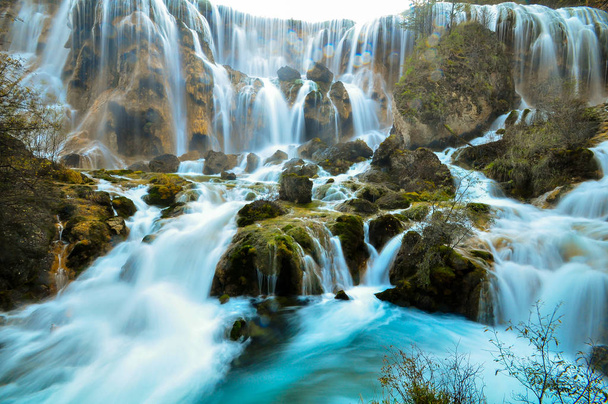 Waterfall in Jiuzhaigou national park, China - Photo, Image