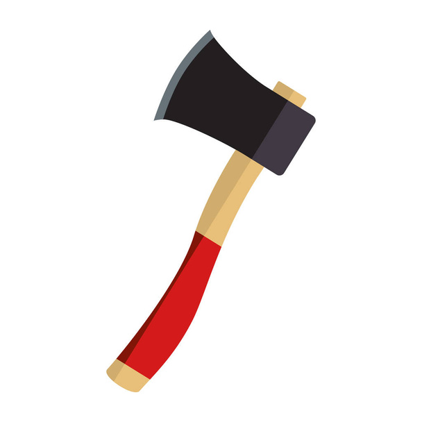 ax icon with wooden handle - Vector, Image
