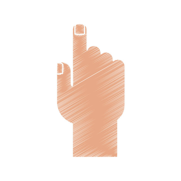 Isolated human hand design - Vector, Image