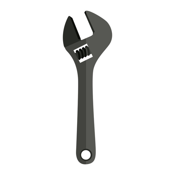 metalen moersleutel pictogram tool met kalibreren - Vector, afbeelding
