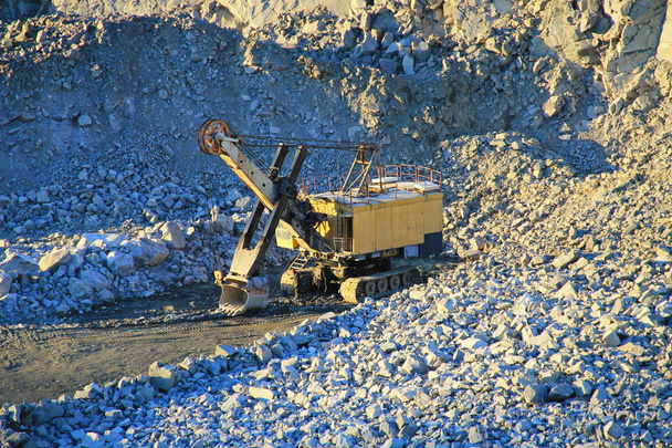 Heavy machinery in granite quarry - Photo, Image