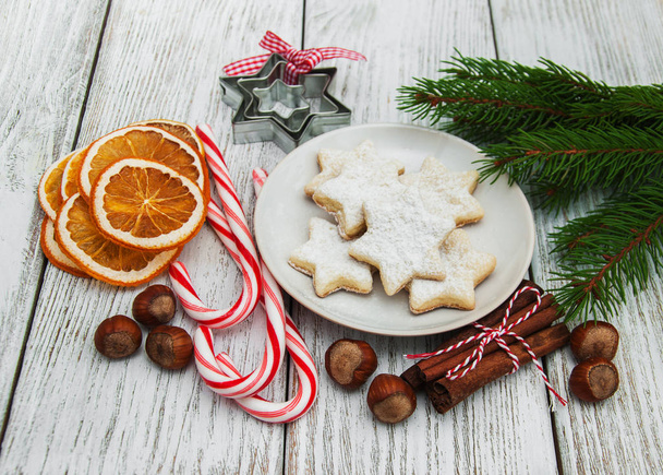 Christmas cookies and decorations - Photo, Image