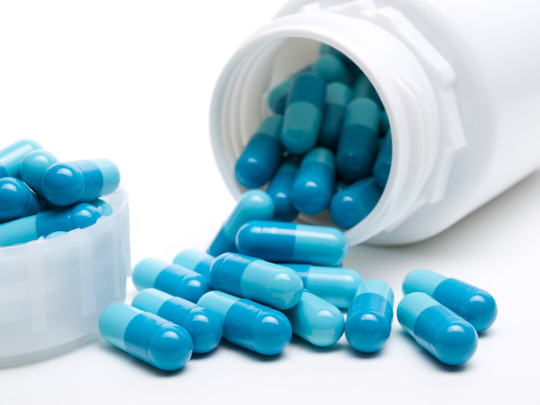 niebieskie tabletki - Zdjęcie, obraz