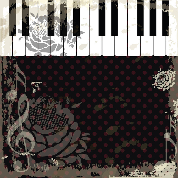 Music event piano template. Background with piano keys. Piano ke - Vektor, obrázek