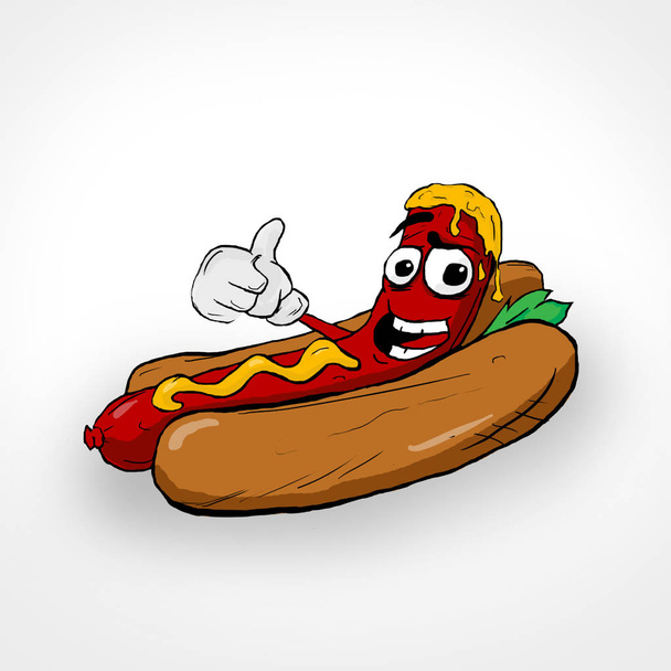 kreslený hot dog - Fotografie, Obrázek