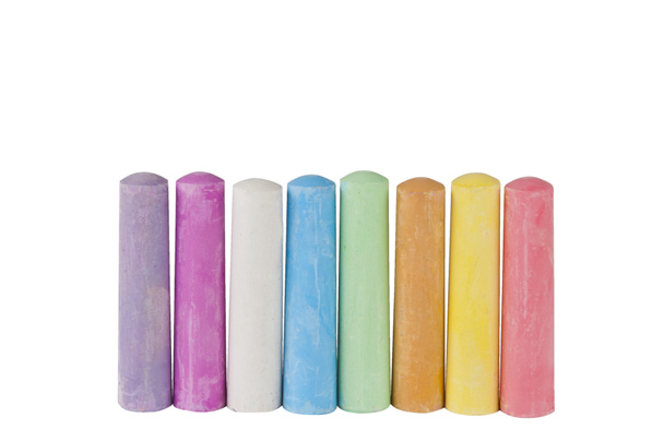 chalks in a variety of colors arranged - Photo, Image