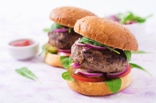 hamburgers or burgers with beefs - Photo, Image