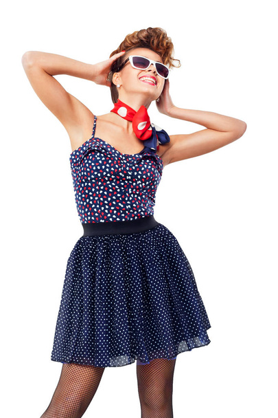 Beautiful girl in pin-up style - Photo, Image