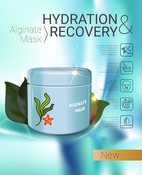 Vector Illustration with Alginate Mask container. - Vector, Image