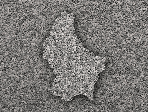 Lüksemburg Haritası üzerinde haşhaş tohumu - Fotoğraf, Görsel