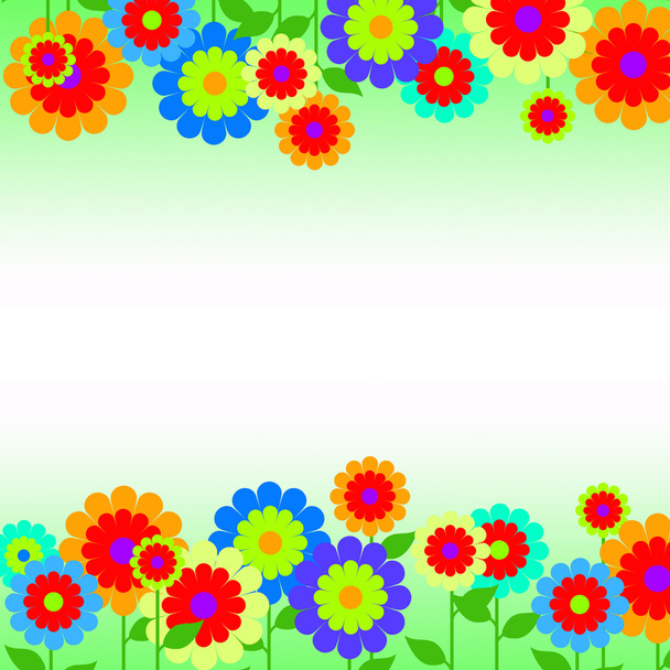 Border with spring flowers - Foto, imagen