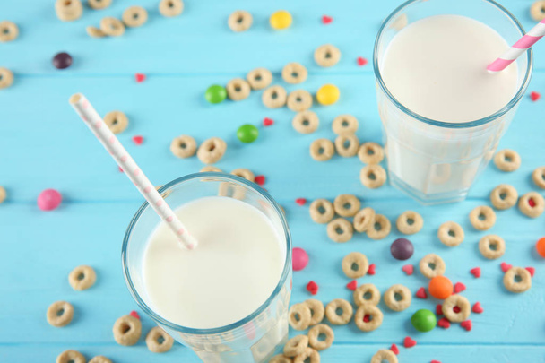 Milk shake with cereals - Foto, immagini