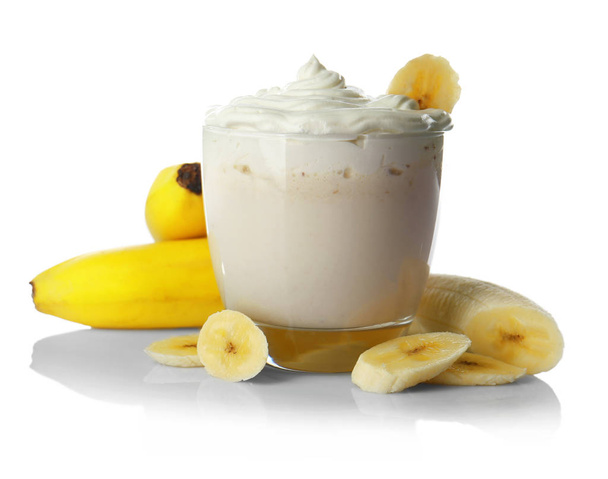 Milk shake with banana  - Valokuva, kuva