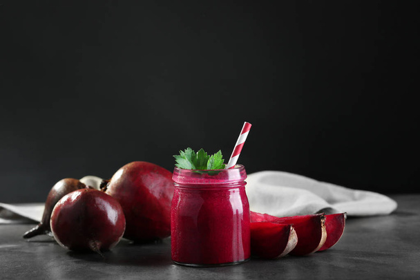 Beetroot smoothie and fresh vegetables - Фото, изображение