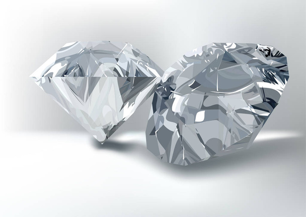 Περικοπή των πολύτιμων λίθων. στρογγυλό διαμάντι κοπής - Διάνυσμα, εικόνα