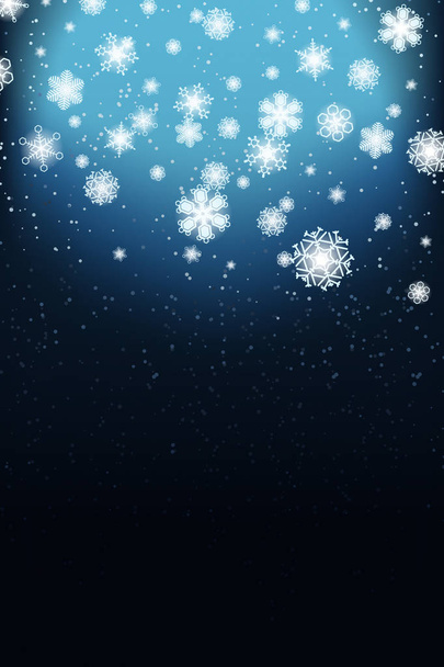 Płatki śniegu Vector niebieski - Wektor, obraz