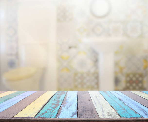 Asztali és fürdőszoba életlenítés háttér - Fotó, kép