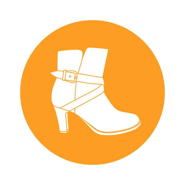 fashionable ankle boot - Вектор,изображение