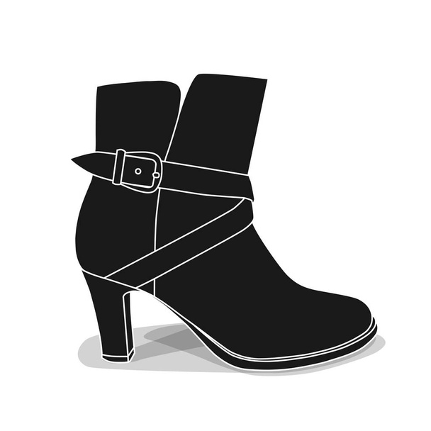 one fashionable  ankle boot - Vektor, kép