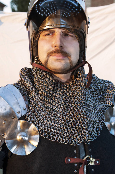 Glistening Knight holding shield - Valokuva, kuva