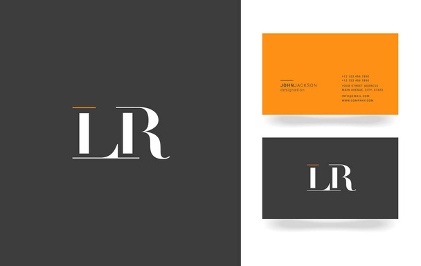 L ve R harfi Logo   - Vektör, Görsel