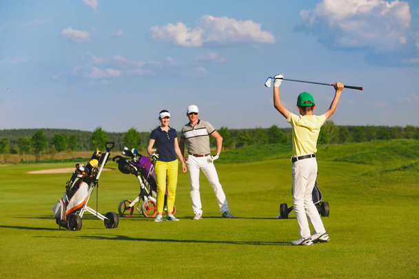 famille jouer au golf
 - Photo, image