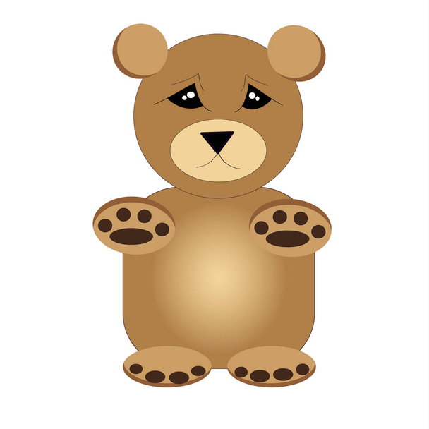 Teddy bear on white background. - Vector, Image