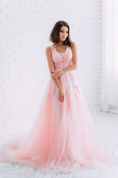 Beautiful  girl in a luxurious dress - Foto, Imagem