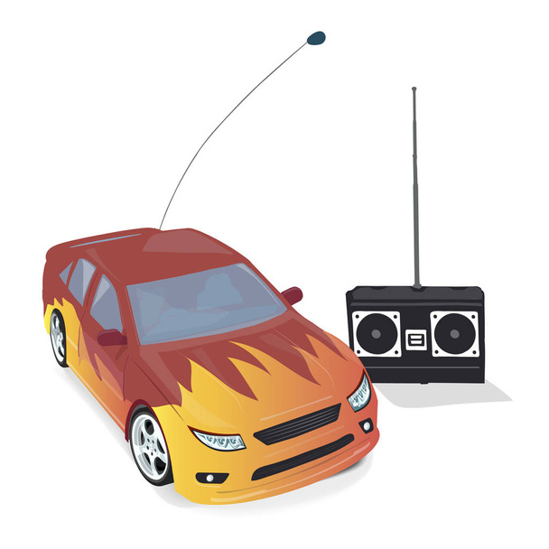 Speelgoedauto met afstandsbediening - Vector, afbeelding