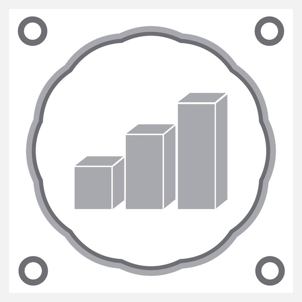 Graph Icon in trendy flat style isolated on grey background. - Vector, Image
