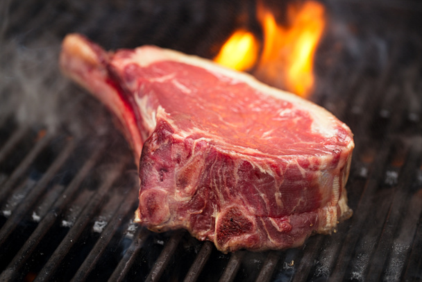 food meat - beef steak on bbq  - Photo, Image