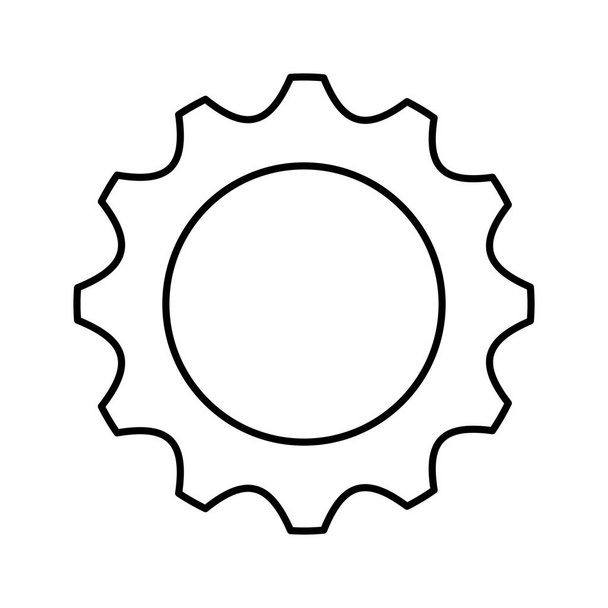 gear settings isolated icon - Vector, Image