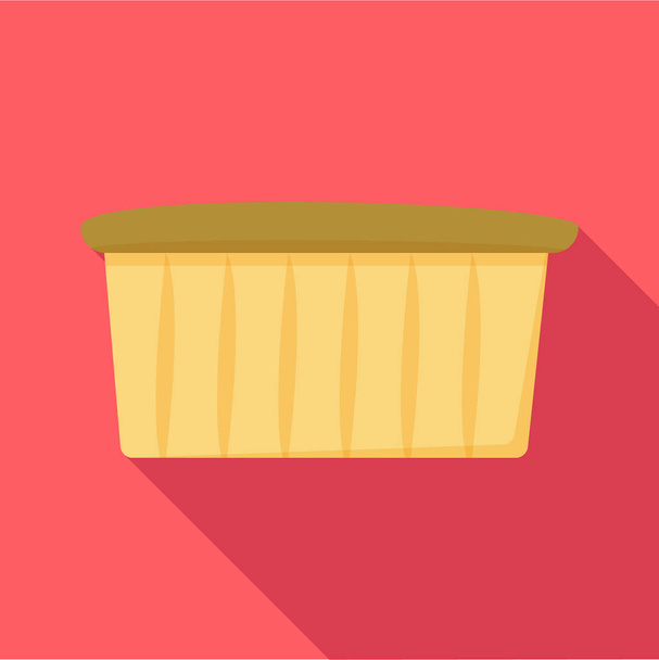 Muffin icon, flat style - Vektör, Görsel
