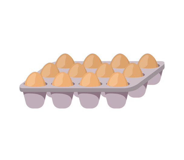 vejce čerstvá izolované ikona - Vektor, obrázek