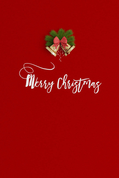 Merry christmas  on color background - Foto, afbeelding