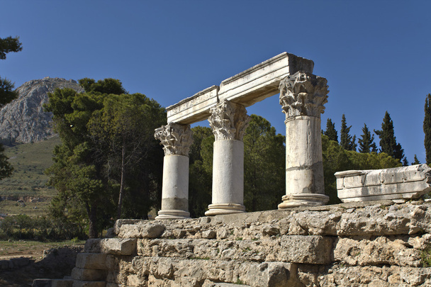 Starověký Korint web na Peloponesu, Řecko - Fotografie, Obrázek