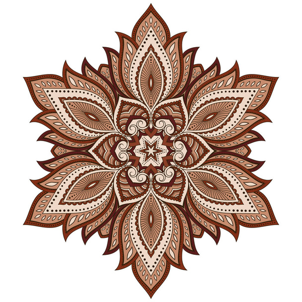 Color circular pattern - Mandala. The decoration in oriental style. - Vektör, Görsel