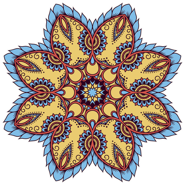Color circular pattern - Mandala. The decoration in oriental style. - Вектор, зображення