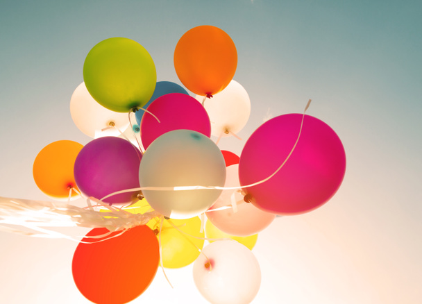 Kleurrijke ballonnen van de partij - Foto, afbeelding