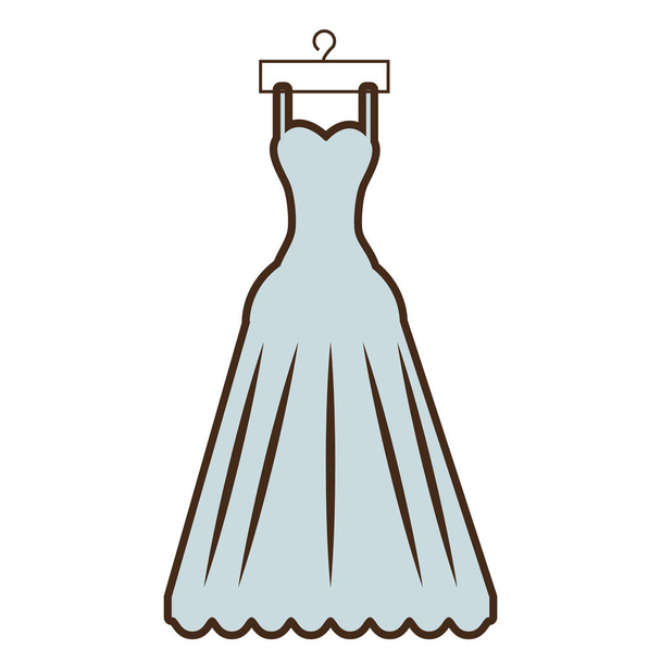 мультяшна красива сукня наречена висить
 - Вектор, зображення
