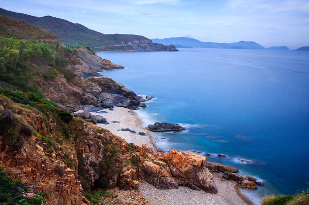 Nha Trang bay (view from Cu Hin Pass), Khanh Hoa, Khanh Hoa, Vietnam. Nha Trang is well known for its beaches and scuba diving and has developed into a destination for international tourists. - Photo, Image