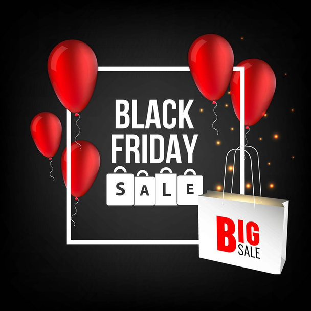 Abstract vector black friday sale layout background. For art template design, list, page, mockup brochure style, banner, idea, cover, booklet, print, flyer, book, blank, card, ad, sign, poster, badge - Vecteur, image