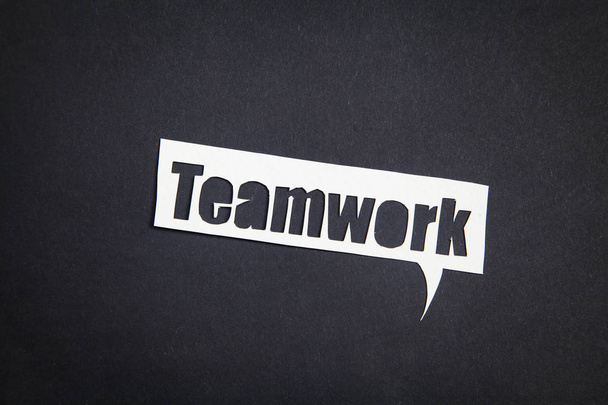The word Teamwork in speech bubble - Foto, immagini